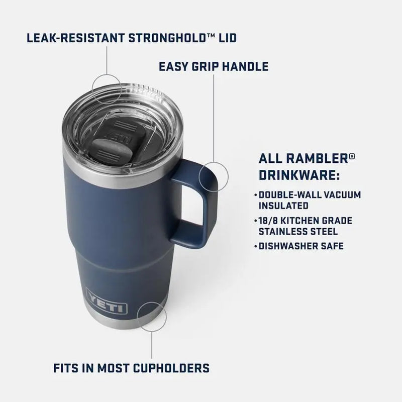 YETI Rambler® 20 oz (591 ml) Travel Mug - Seafoam- Great Outdoors Ireland