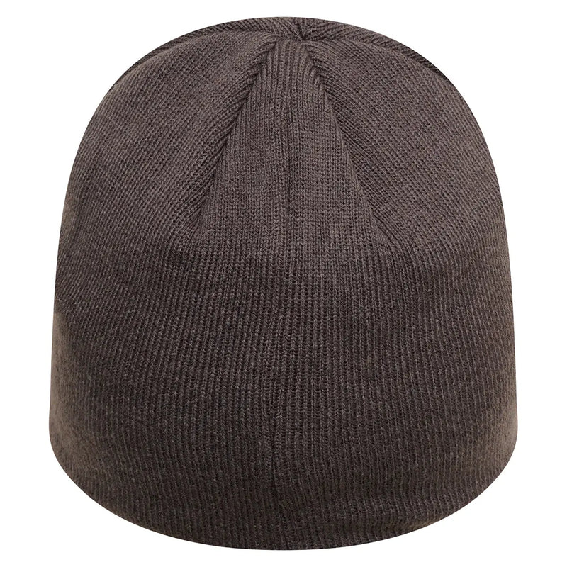 Rethink Embroidered Beanie Hat - Ebony Grey