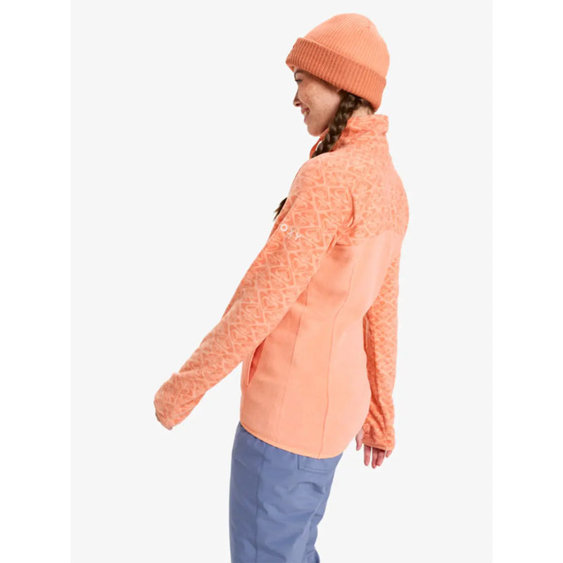 Sayna Half Zip Polar Pullover - Peach Pink