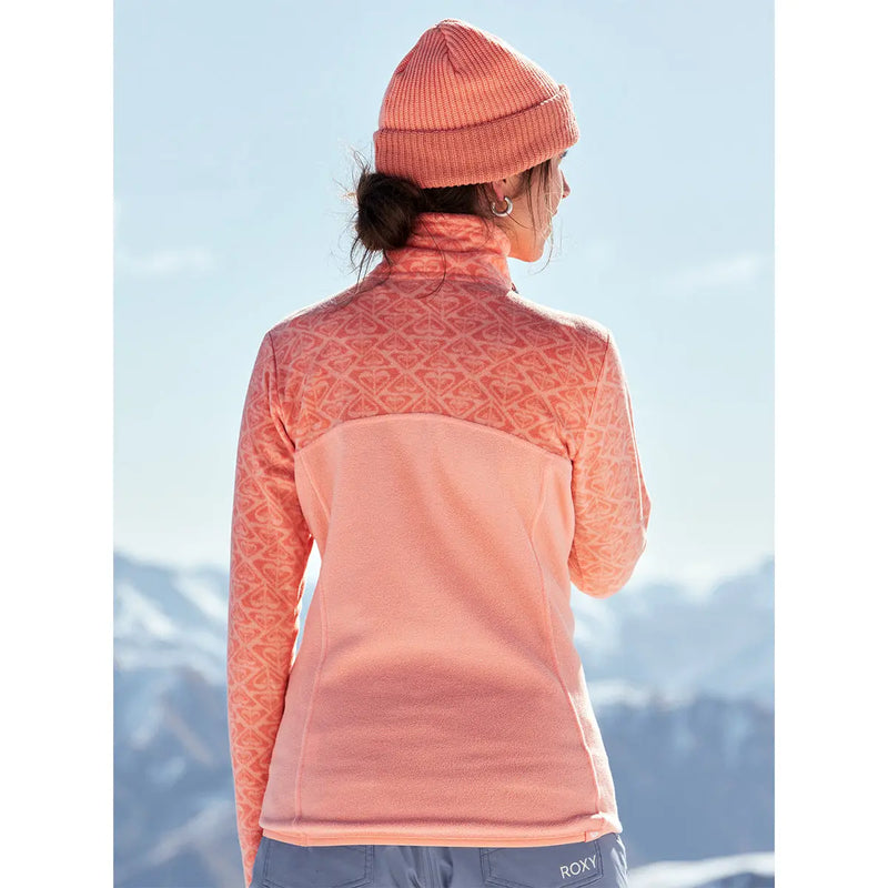 Sayna Half Zip Polar Pullover - Peach Pink