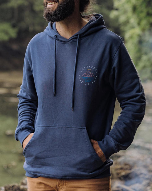 Escapism Recycled Cotton Hoodie - Denim