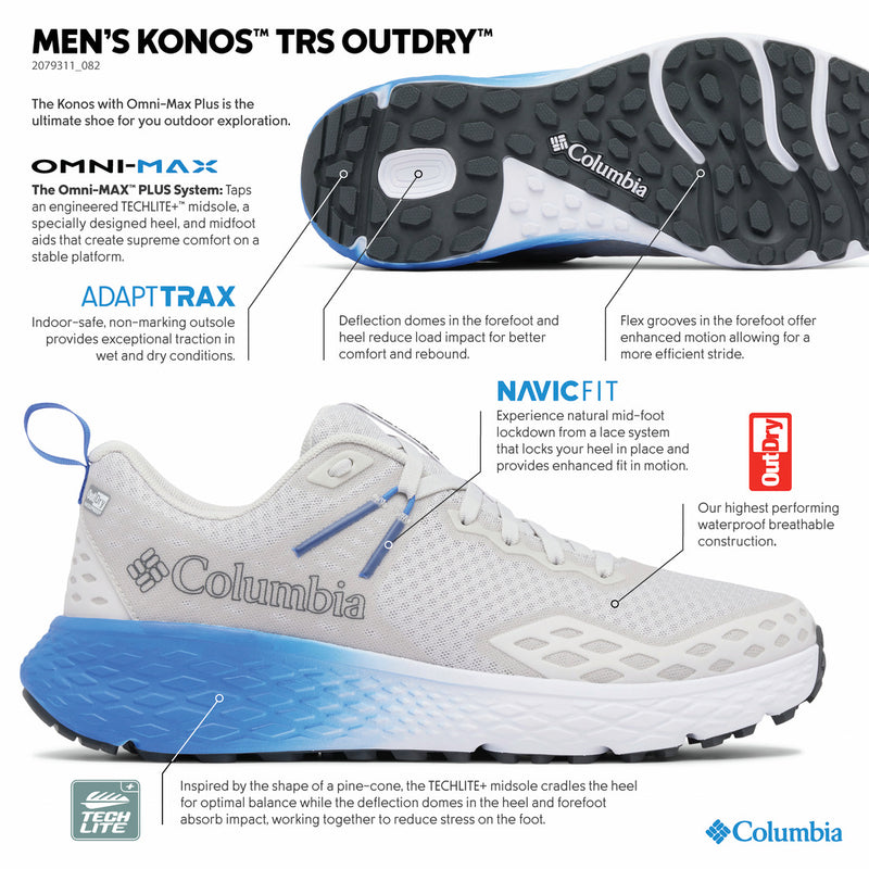 Columbia Konos™ TRS OutDry™ Hiking Shoe - Silver Grey- Great Outdoors Ireland