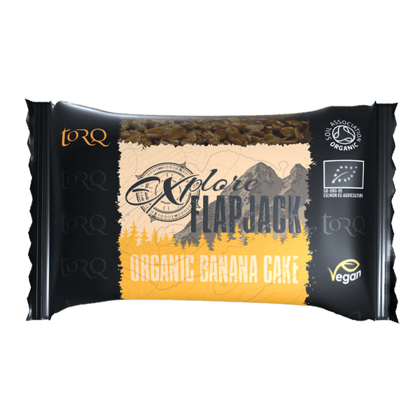 Indulge in Torq's Explore Flapjack Banana Cake, a nutritious snack perfect for fitness enthusiasts. Visit our South Great George's Street store for more fitness gear!