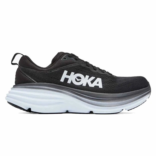 Hoka Bondi 8 - Black/White- Great Outdoors Ireland