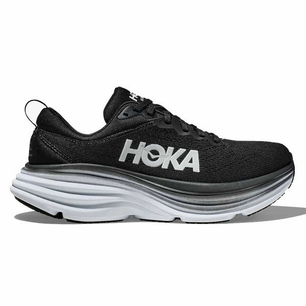 Hoka Bondi 8 - Black/White- Great Outdoors Ireland