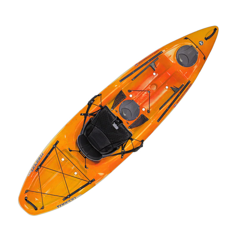 Looking for a canoe with a "can do" attitude? Well, the Wilderness Systems Tarpon 100 is the versatile sit-on-top kayak that you're looking for, it offers stunning performance for surf play, ponds, lakes, and bays plus a super robust construction that will keep you paddling for a very long time.