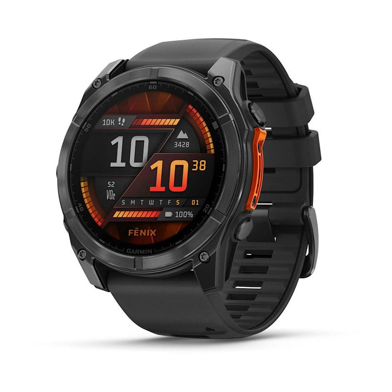 Garmin fēnix® 8 – 51 mm | AMOLED - Slate Grey with Black Silicone Band- Great Outdoors Ireland