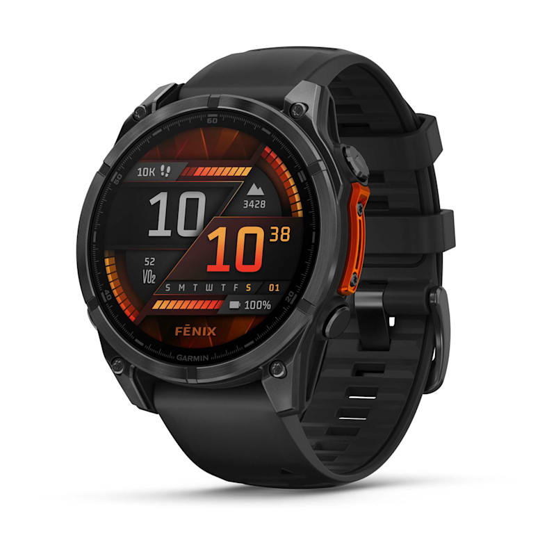 Garmin fēnix® 8 – 47 mm | AMOLED - Slate Grey with Black Silicone Band- Great Outdoors Ireland