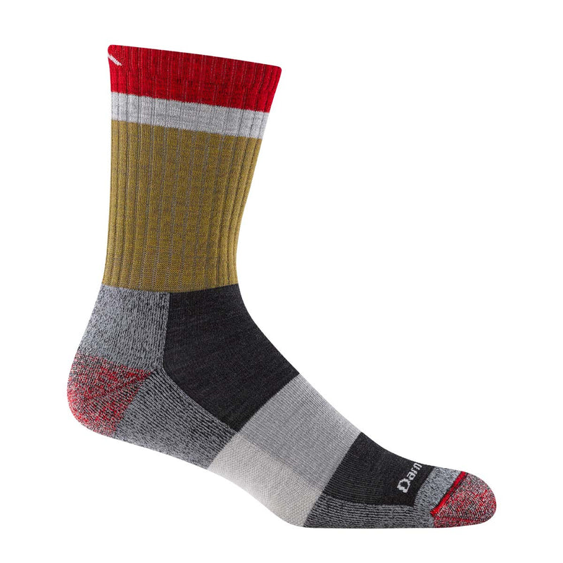 Darn Tough Heady Stripe Micro Crew Lightweight Hiking Sock - Ash- Great Outdoors Ireland