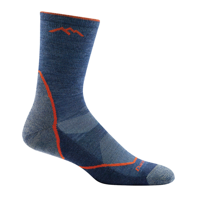 Darn Tough Light Hiker Micro Crew Hiking Sock - Denim- Great Outdoors Ireland