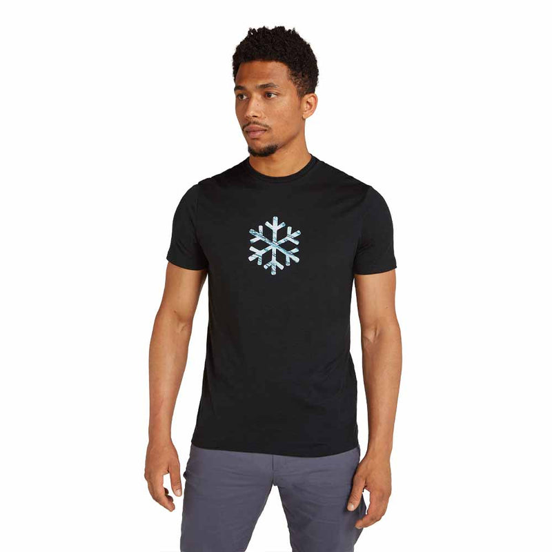 Icebreaker Merino 150 Tech Lite Short Sleeve T-Shirt - Pow Black- Great Outdoors Ireland