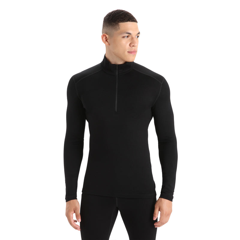 Icebreaker Merino 260 Tech Long Sleeve Half Zip - Black- Great Outdoors Ireland