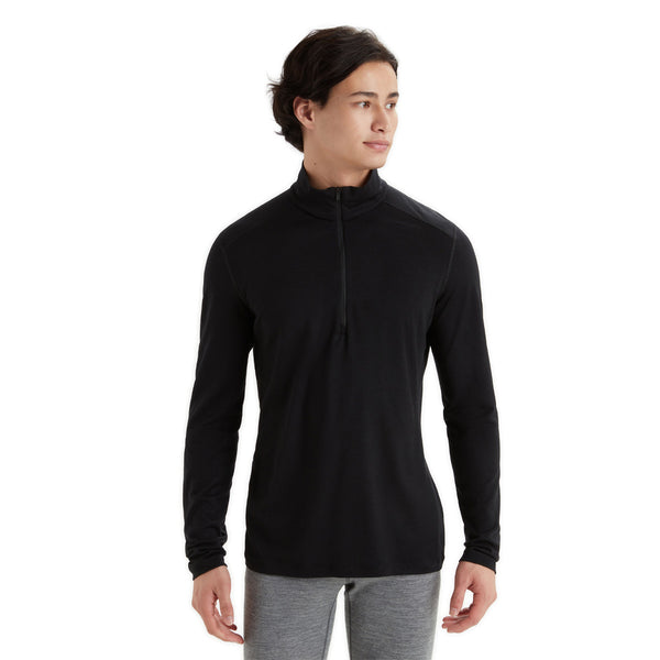 Icebreaker Merino 200 Oasis Long Sleeve Half Zip - Black- Great Outdoors Ireland