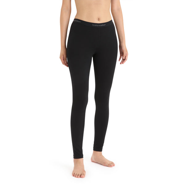 Icebreaker Merino 200 Oasis Thermal Leggings - Black- Great Outdoors Ireland