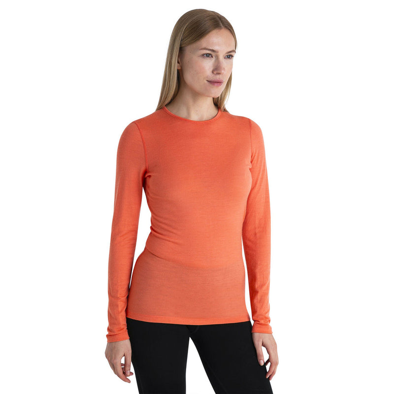 Icebreaker Merino 200 Oasis Long Sleeve Crew - Tang- Great Outdoors Ireland