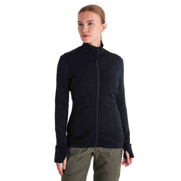 Merino 260 Quantum Long Sleeve Zip Jacket - Black