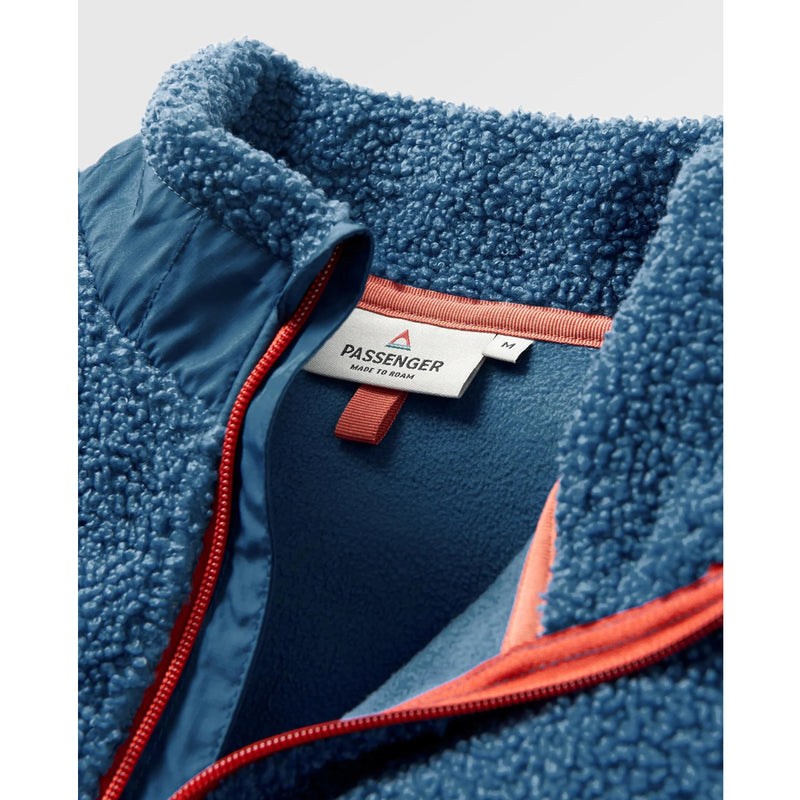 Muse Recycled Polar Lined Sherpa Fleece - Blue Steel