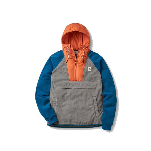 Passenger Woodland Hooded 1/2 Zip Polar Fleece - Tidal Blue