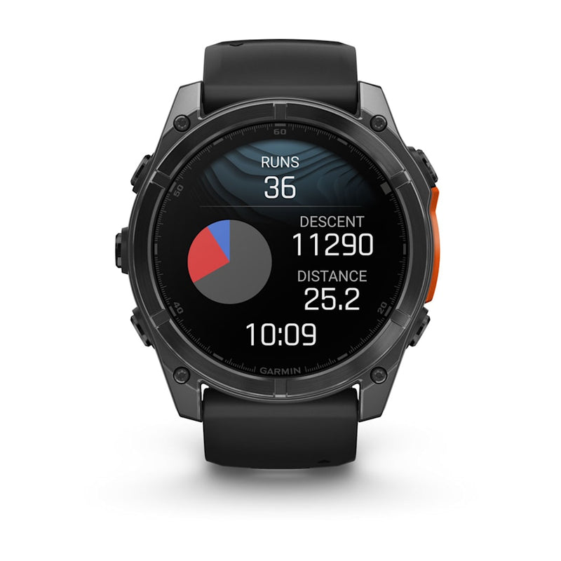 Garmin fēnix® 8 – 51 mm | AMOLED - Slate Grey with Black Silicone Band- Great Outdoors Ireland