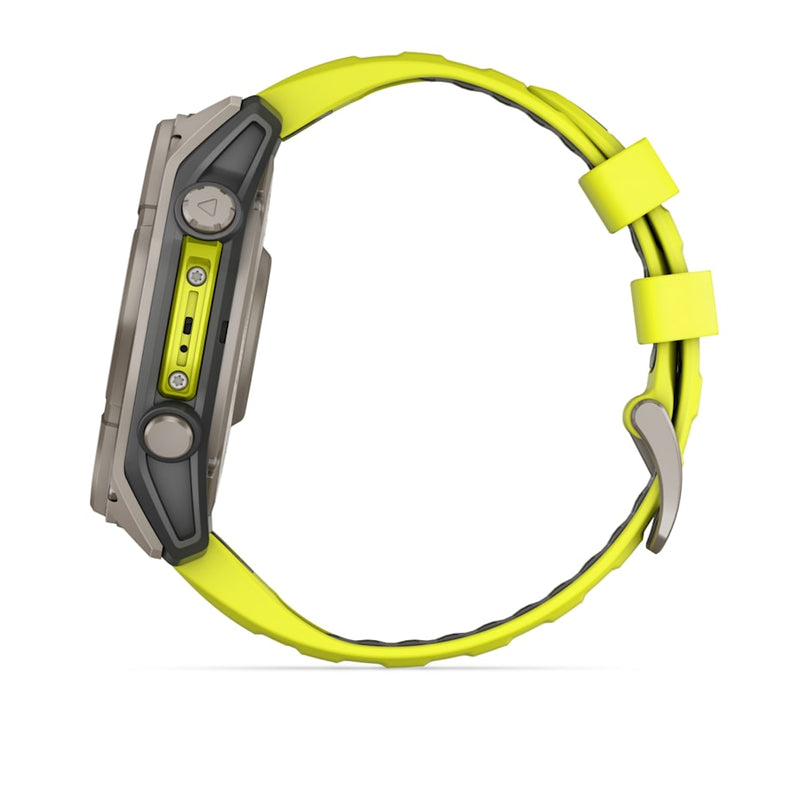 fēnix® 8 – 51 mm | Solar - Sapphire, Titanium with AMP Yellow Band