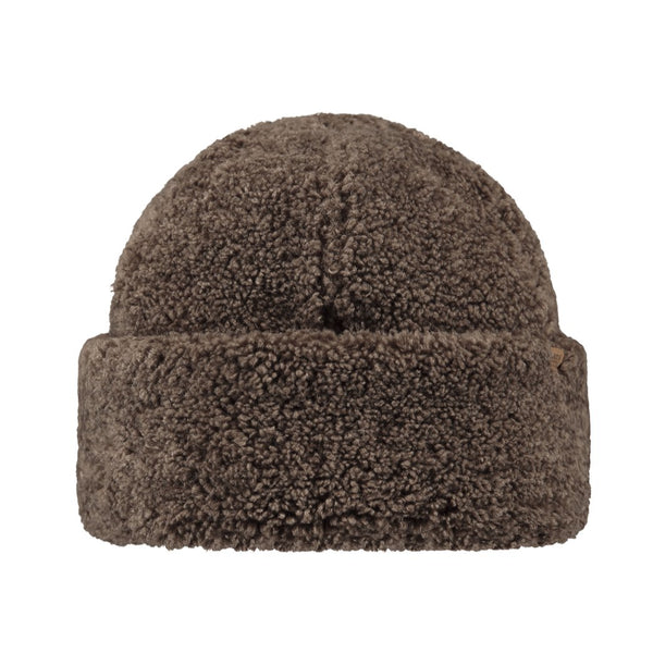 BARTS Teddybow Hat in brown. Soft acrylic faux fur, warm satin lining, and adjustable fit. Ideal for cold weather.